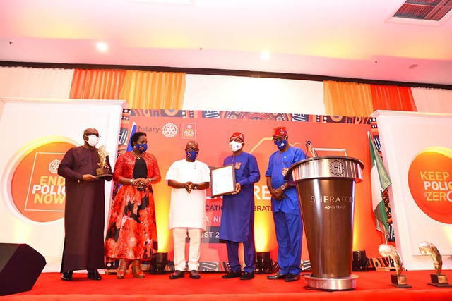 Rotary Awards Sir Offor at Africa Polio Free Certification Celebration