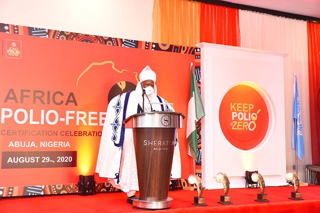 Rotary Awards Sir Offor at Africa Polio Free Certification Celebration