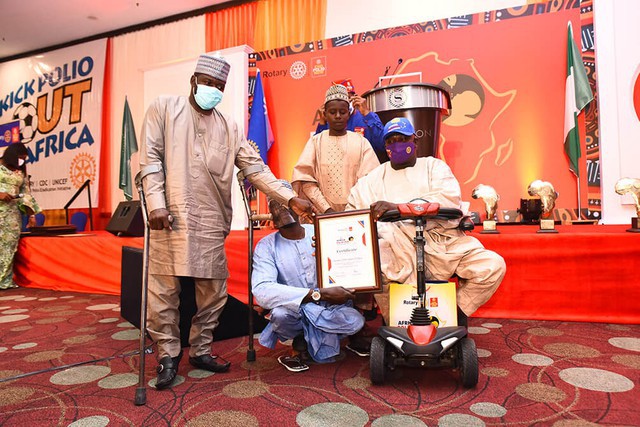 Rotary Awards Sir Offor at Africa Polio Free Certification Celebration