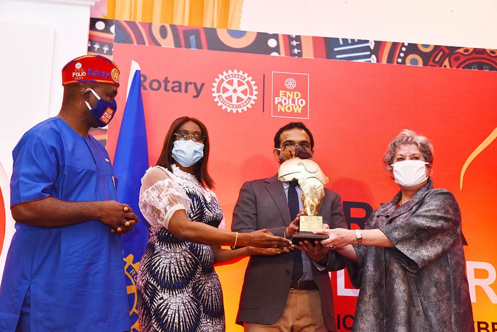 Rotary Awards Sir Offor at Africa Polio Free Certification Celebration